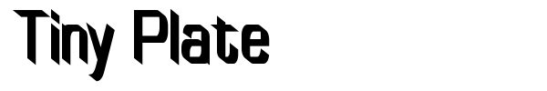 Tiny Plate font preview