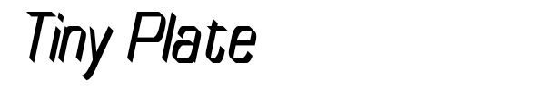 Tiny Plate font preview