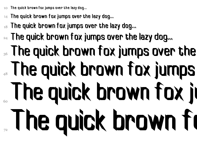 Tiny Plate font waterfall