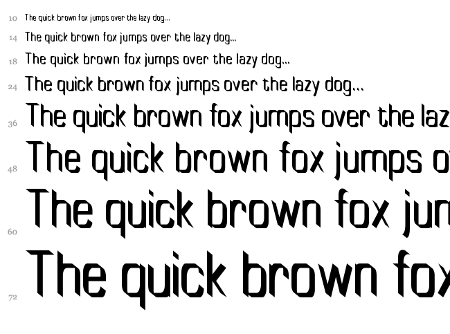 Tiny Plate font waterfall