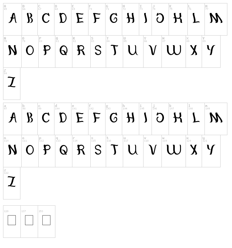 Together font map