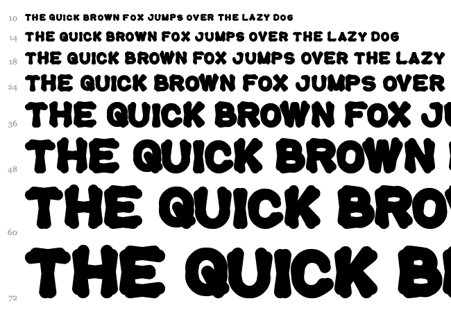 Tortoise font waterfall