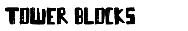Tower Blocks font preview