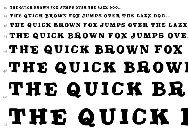Trash Mash font waterfall