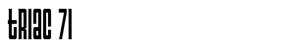 Triac 71 font