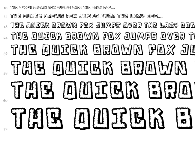 Trouble font waterfall