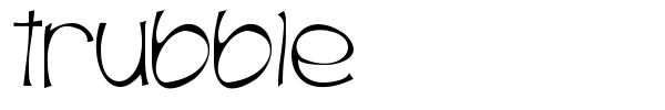 Trubble font