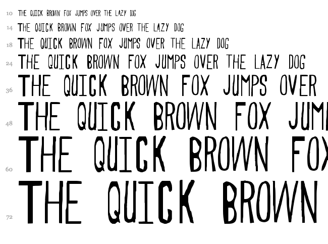 Trueblood font waterfall