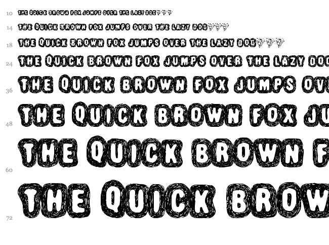 Truffle Shuffle font waterfall