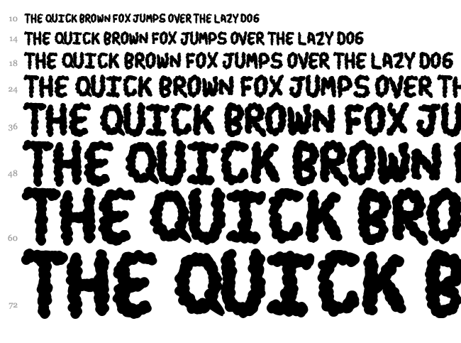 Turds font waterfall