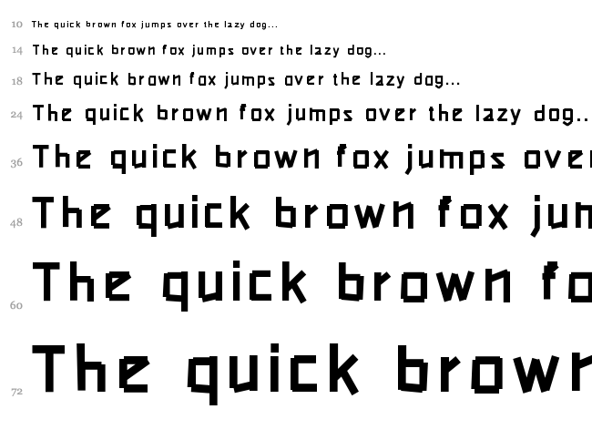 Typeotape font waterfall
