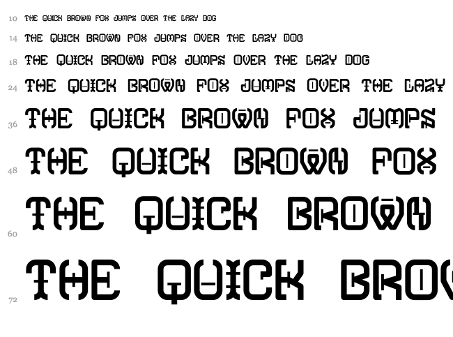 Typodika font waterfall