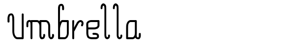 Umbrella font preview