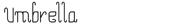 Umbrella font preview