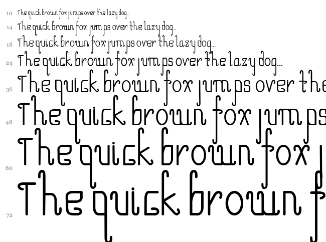 Umbrella font waterfall