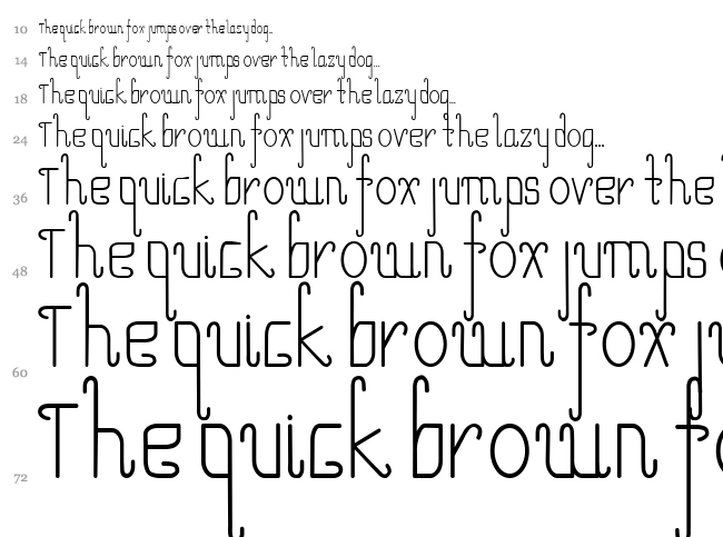 Umbrella font waterfall