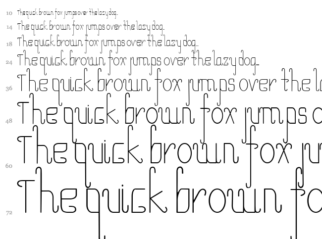 Umbrella font waterfall