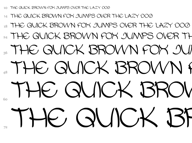 Umbrella font waterfall