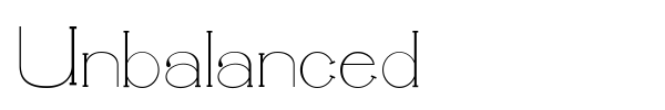Unbalanced font