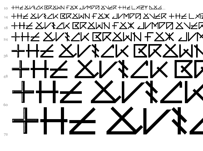 Unearthed font waterfall