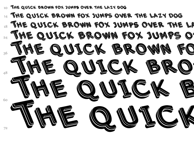 Unek font waterfall