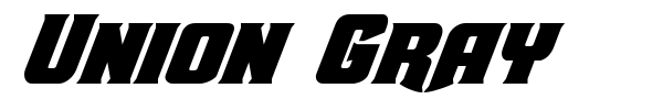 Union Gray font