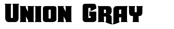 Union Gray font preview