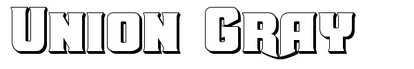 Union Gray font preview