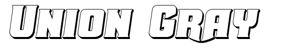 Union Gray font preview