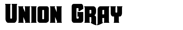 Union Gray font preview