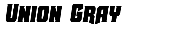 Union Gray font preview