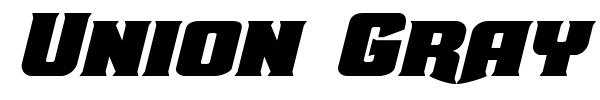 Union Gray font preview