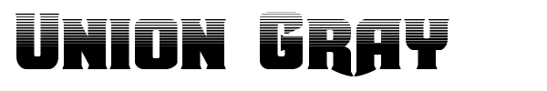 Union Gray font preview