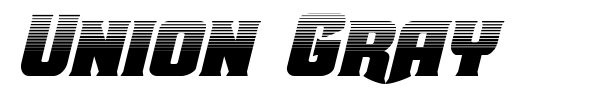 Union Gray font preview