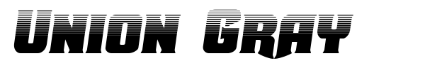 Union Gray font preview
