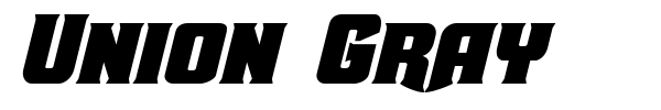 Union Gray font preview