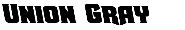 Union Gray font preview