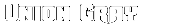 Union Gray font preview