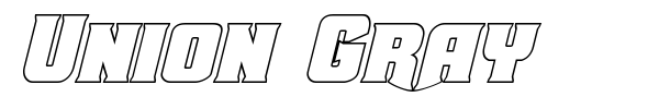 Union Gray font preview