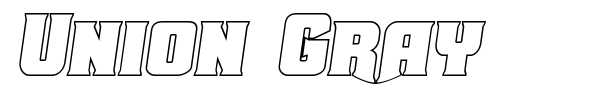 Union Gray font preview