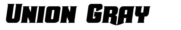 Union Gray font preview