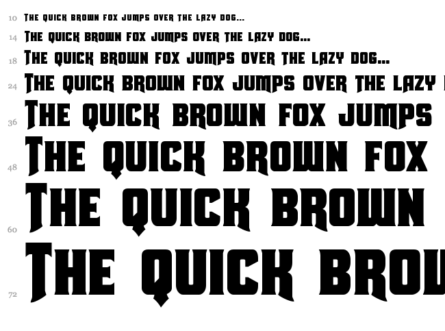 Union Gray font waterfall