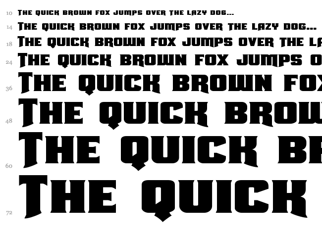 Union Gray font waterfall