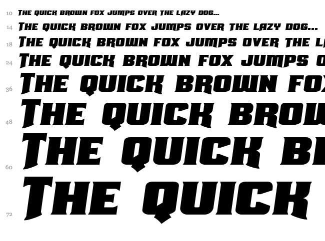Union Gray font waterfall