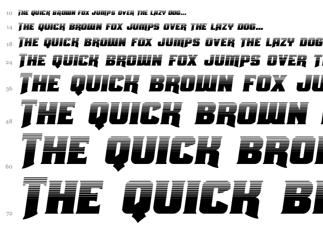 Union Gray font waterfall