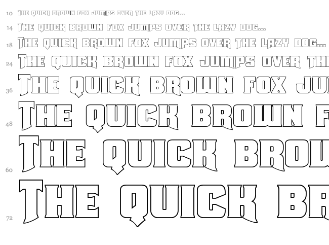 Union Gray font waterfall