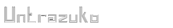 Untrazuko font