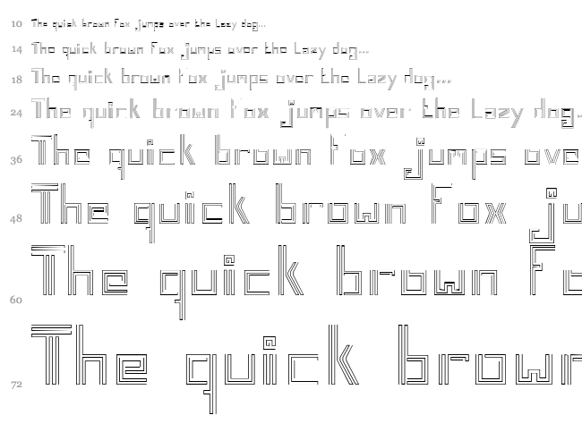 Untrazuko font waterfall