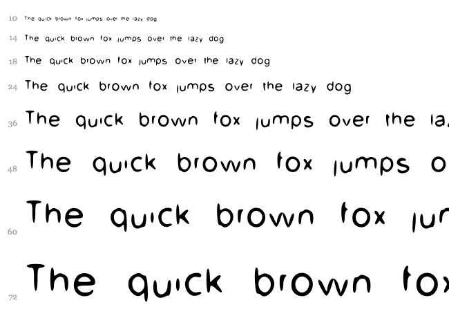UpDown font waterfall