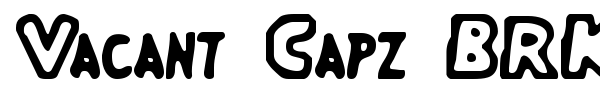 Vacant Capz BRK font